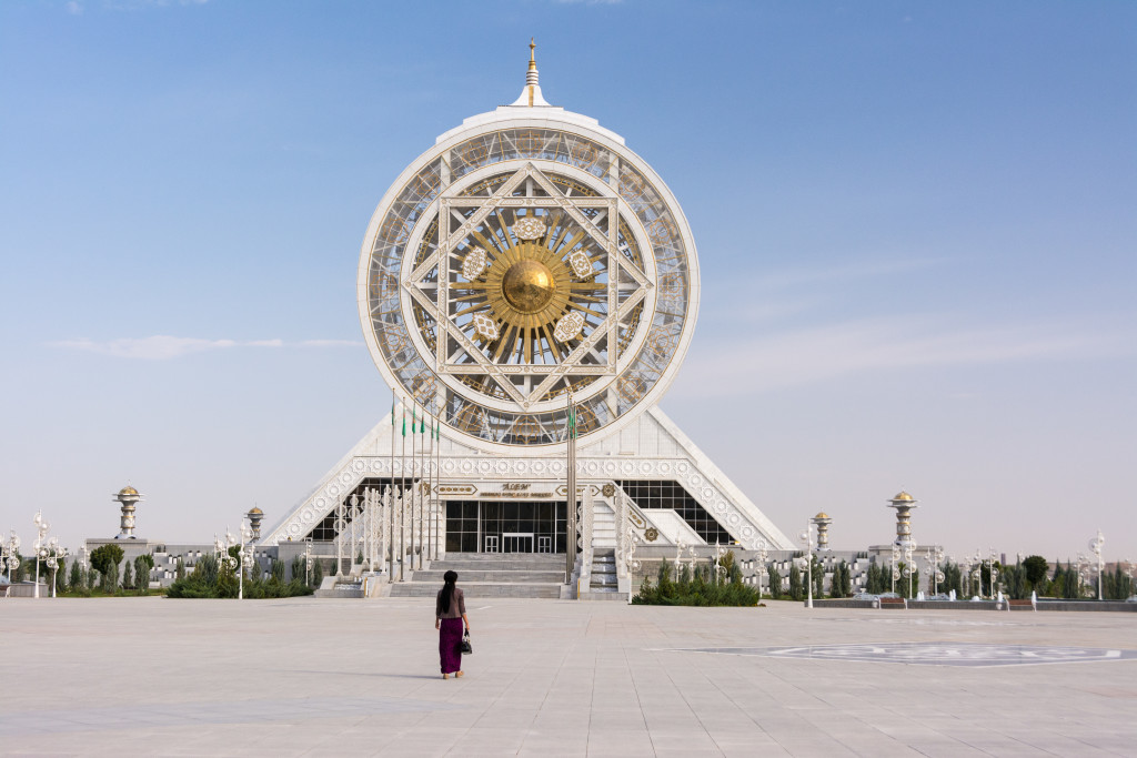 In Guiness book of world records for largest enclosed ferris wheel (Ashkabad)